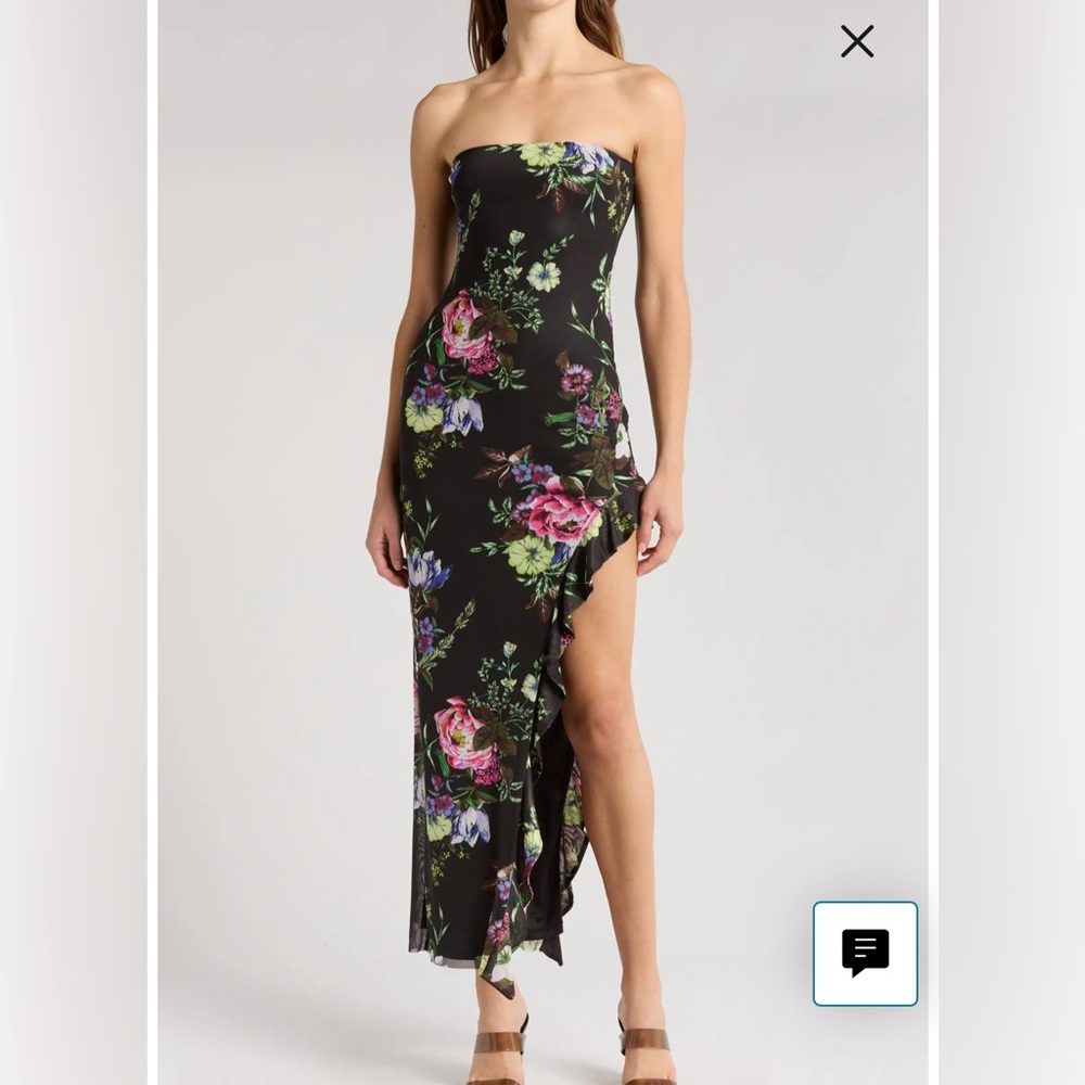 AFRM Floral Black Dress